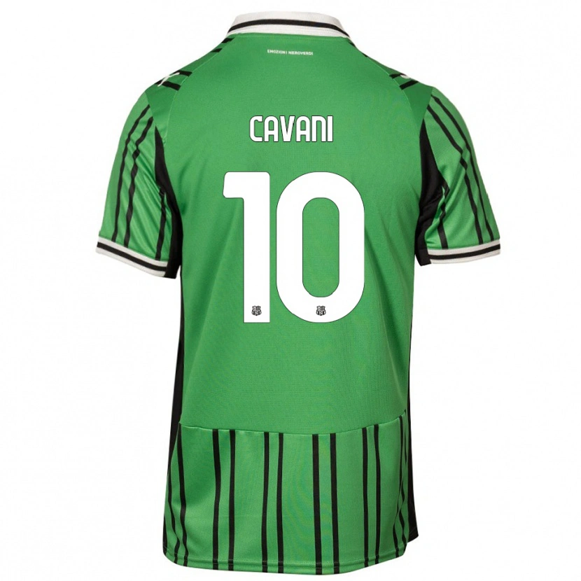 Danxen Hombre Camiseta Lorenzo Cavani #10 Verde Negro 1ª Equipación 2025/26 La Camisa