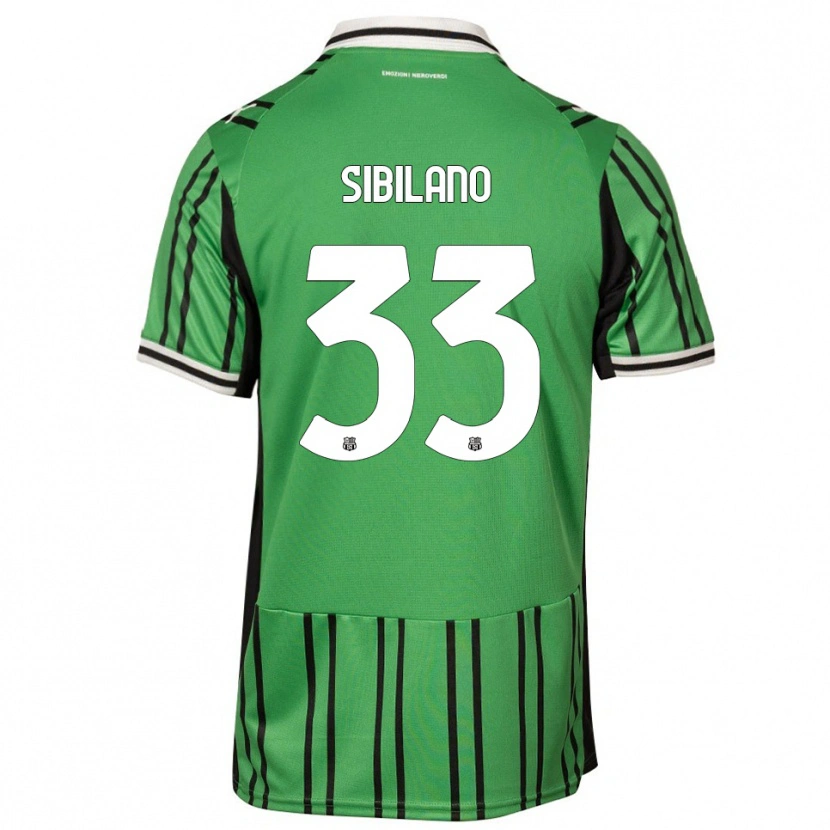 Danxen Hombre Camiseta Alessio Sibilano #33 Verde Negro 1ª Equipación 2025/26 La Camisa