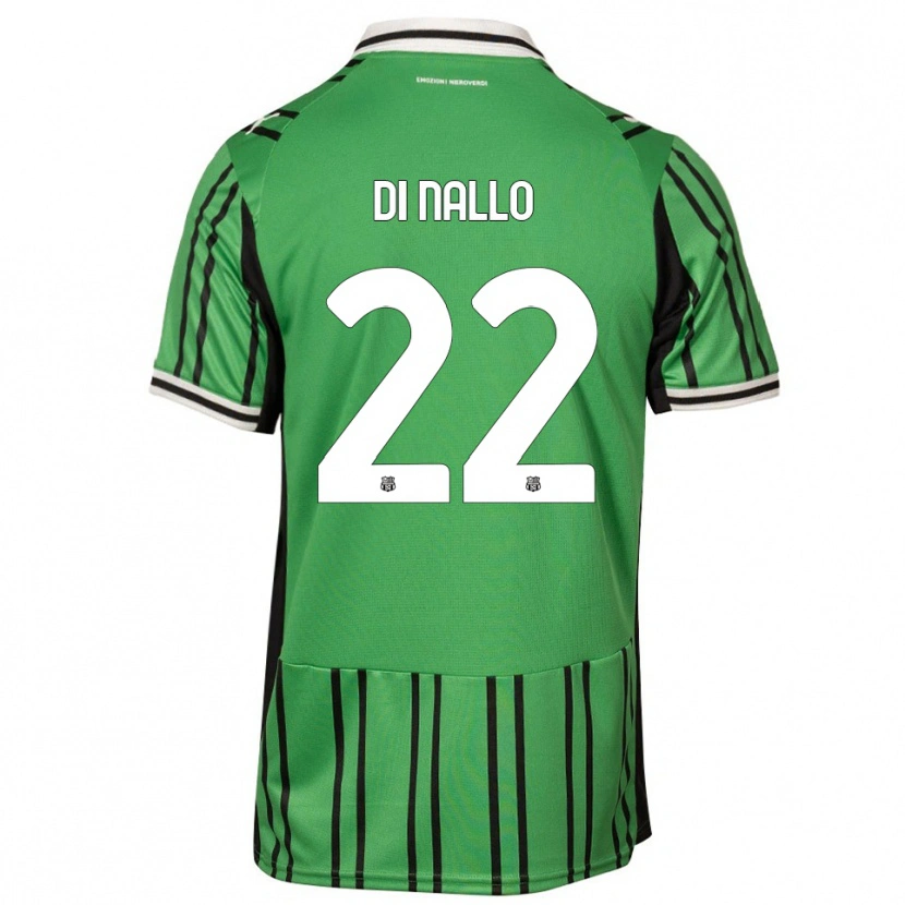 Danxen Hombre Camiseta Erica Di Nallo #22 Verde Negro 1ª Equipación 2025/26 La Camisa