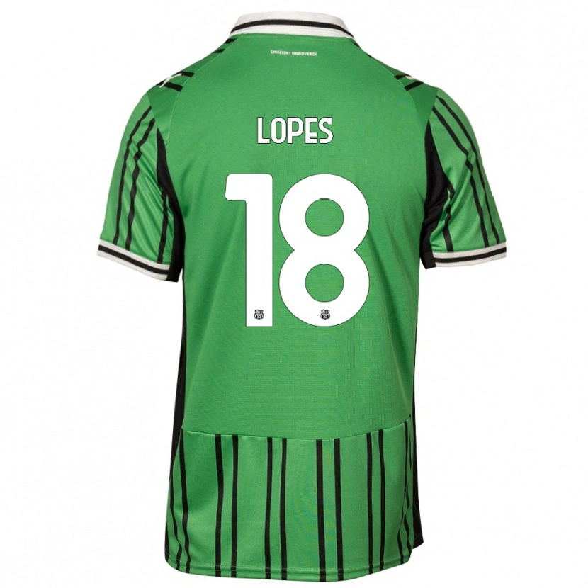 Danxen Hombre Camiseta Emerick Lopes #18 Verde Negro 1ª Equipación 2025/26 La Camisa