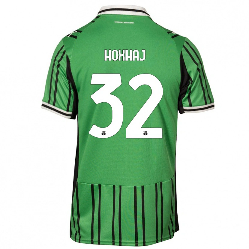 Danxen Hombre Camiseta Kristina Hoxhaj #32 Verde Negro 1ª Equipación 2025/26 La Camisa