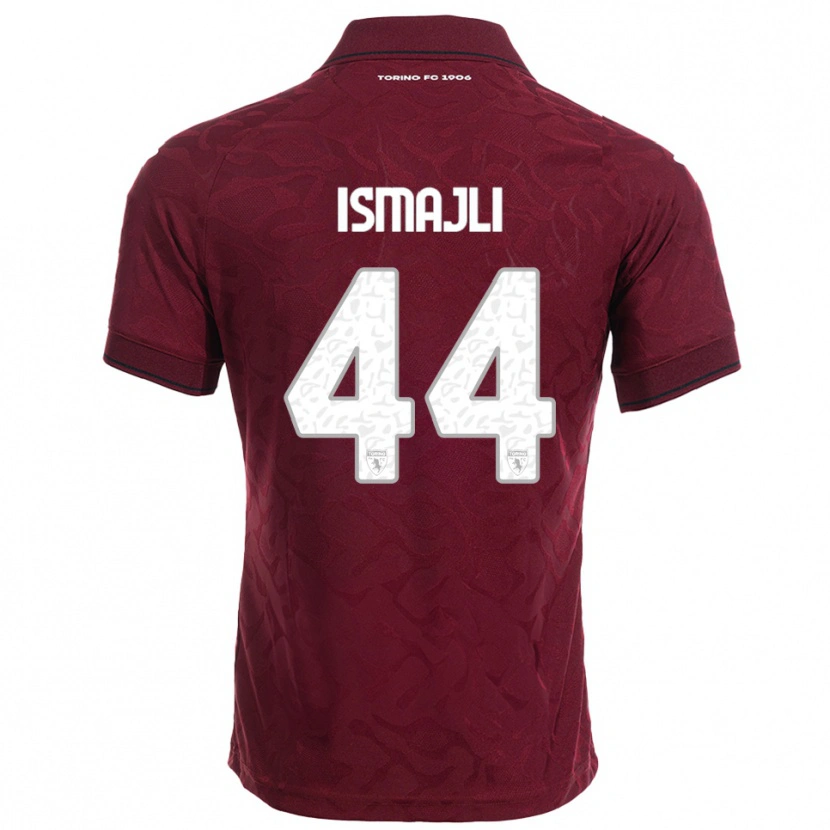 Danxen Hombre Camiseta Ardian Ismajli #44 Borgoña Blanco 1ª Equipación 2025/26 La Camisa