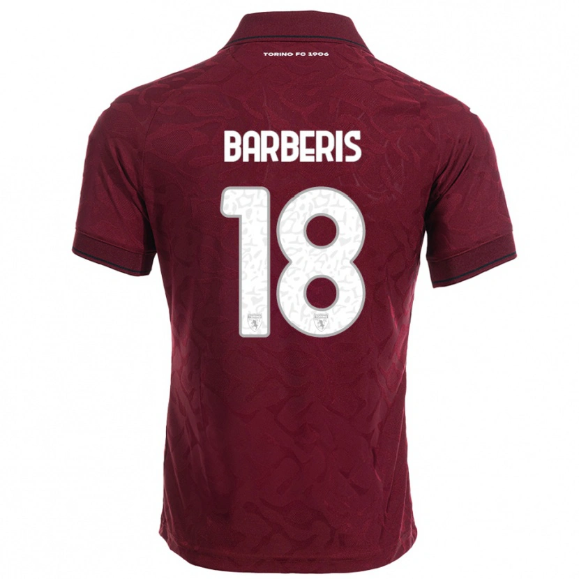 Danxen Hombre Camiseta Laura Barberis #18 Borgoña Blanco 1ª Equipación 2025/26 La Camisa
