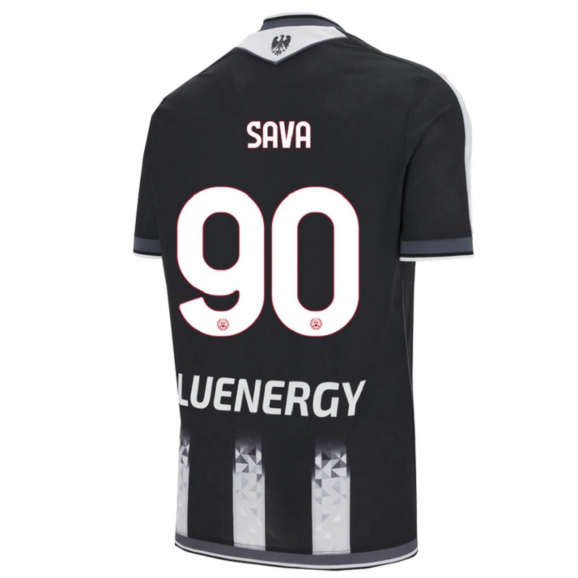 Danxen Hombre Camiseta Răzvan Sava #90 Negro Blanco 1ª Equipación 2025/26 La Camisa