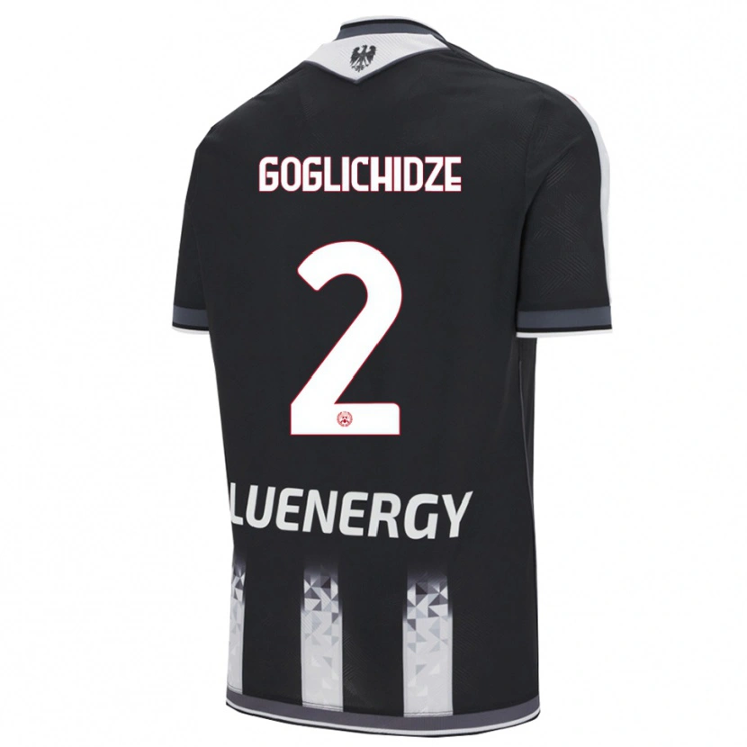 Danxen Hombre Camiseta Saba Goglichidze #2 Negro Blanco 1ª Equipación 2025/26 La Camisa