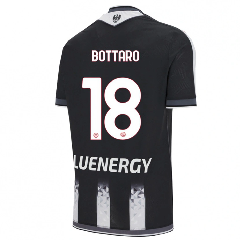 Danxen Hombre Camiseta Leonardo Bottaro #18 Negro Blanco 1ª Equipación 2025/26 La Camisa