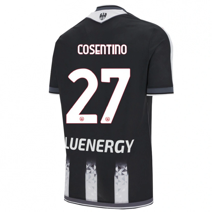Danxen Hombre Camiseta Sergio Cosentino #27 Negro Blanco 1ª Equipación 2025/26 La Camisa