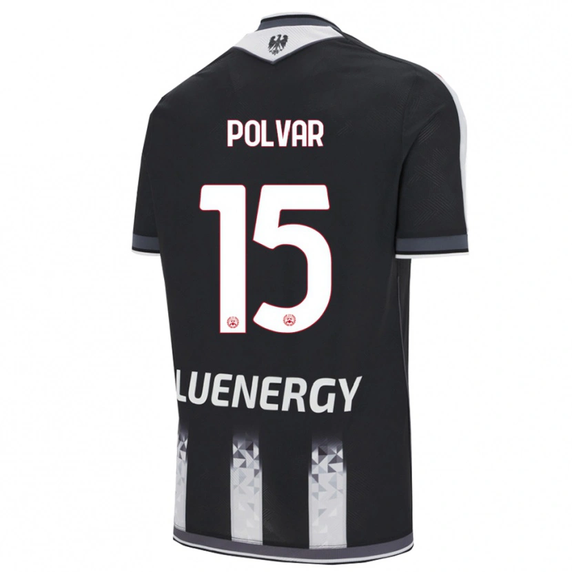 Danxen Hombre Camiseta Francesco Polvar #15 Negro Blanco 1ª Equipación 2025/26 La Camisa