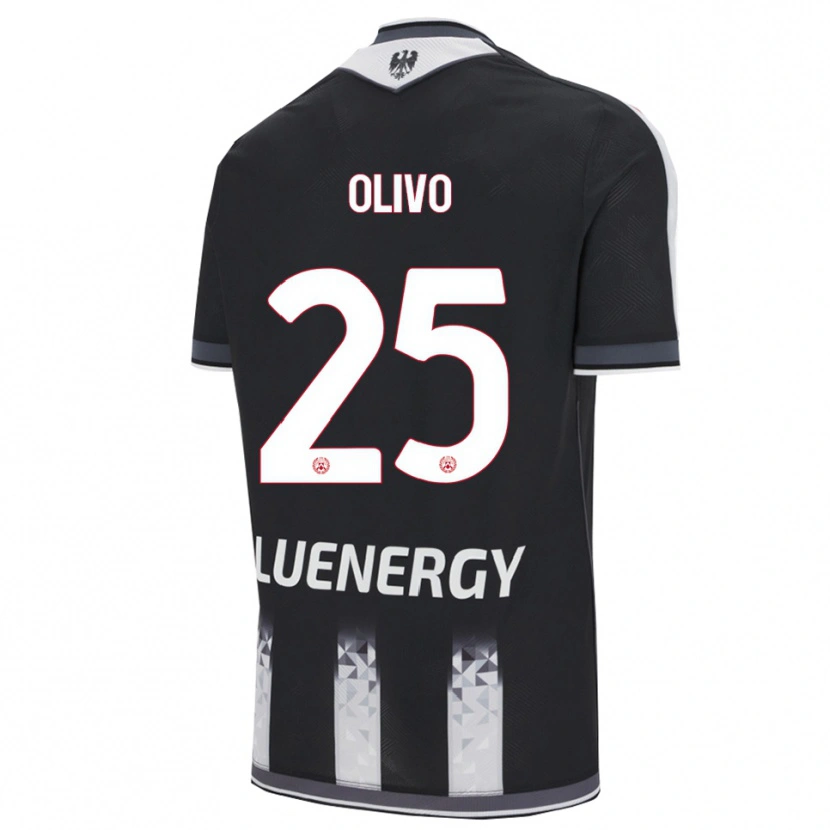 Danxen Hombre Camiseta Gioele Olivo #25 Negro Blanco 1ª Equipación 2025/26 La Camisa
