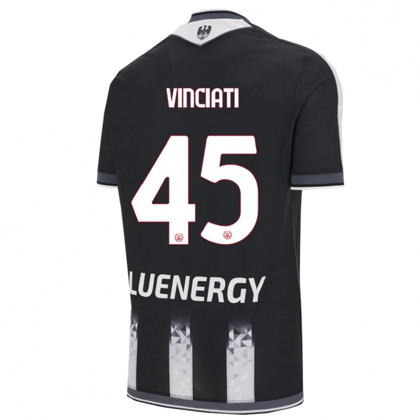 Danxen Hombre Camiseta Giulio Vinciati #45 Negro Blanco 1ª Equipación 2025/26 La Camisa