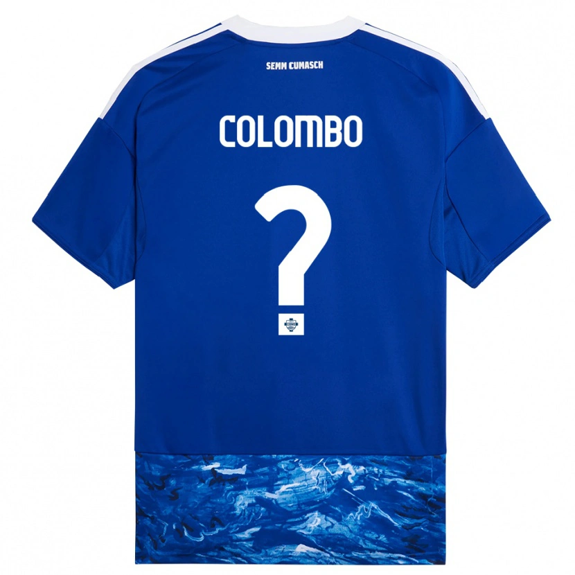 Danxen Hombre Camiseta Federico Colombo #0 Azul Blanco 1ª Equipación 2025/26 La Camisa