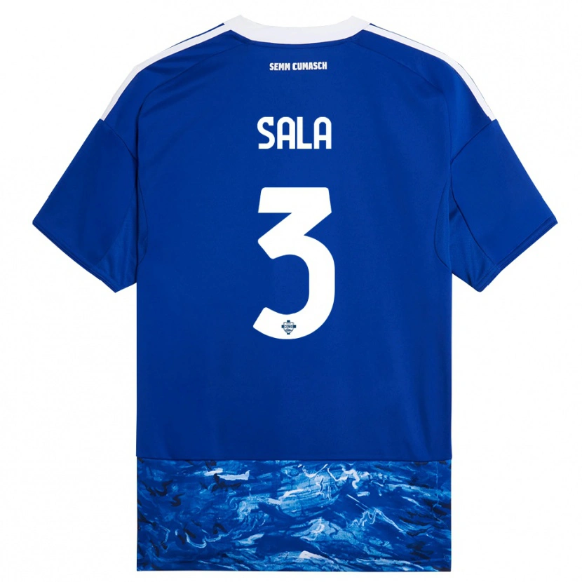 Danxen Hombre Camiseta Marco Sala #3 Azul Blanco 1ª Equipación 2025/26 La Camisa