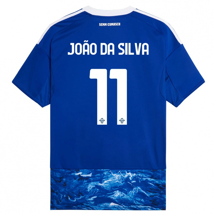 Danxen Hombre Camiseta Miguel João Da Silva #11 Azul Blanco 1ª Equipación 2025/26 La Camisa