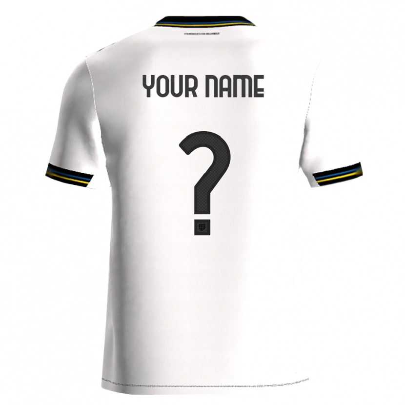 Danxen Hombre Camiseta Su Nombre #0 Blanco Negro 1ª Equipación 2025/26 La Camisa