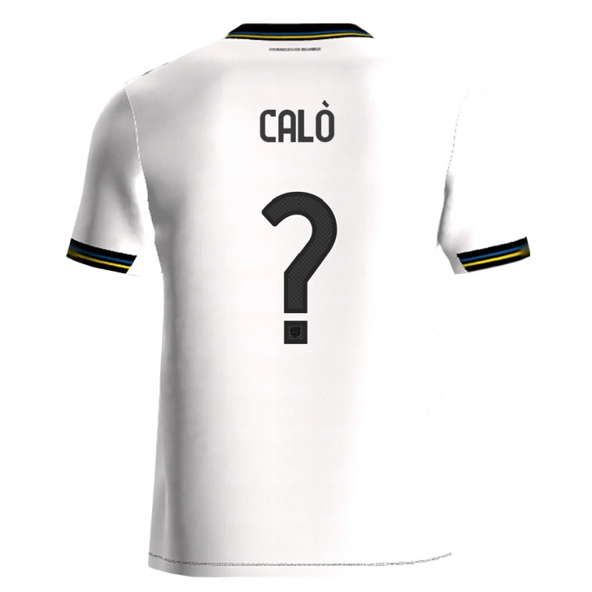 Danxen Hombre Camiseta Simone Calò #0 Blanco Negro 1ª Equipación 2025/26 La Camisa