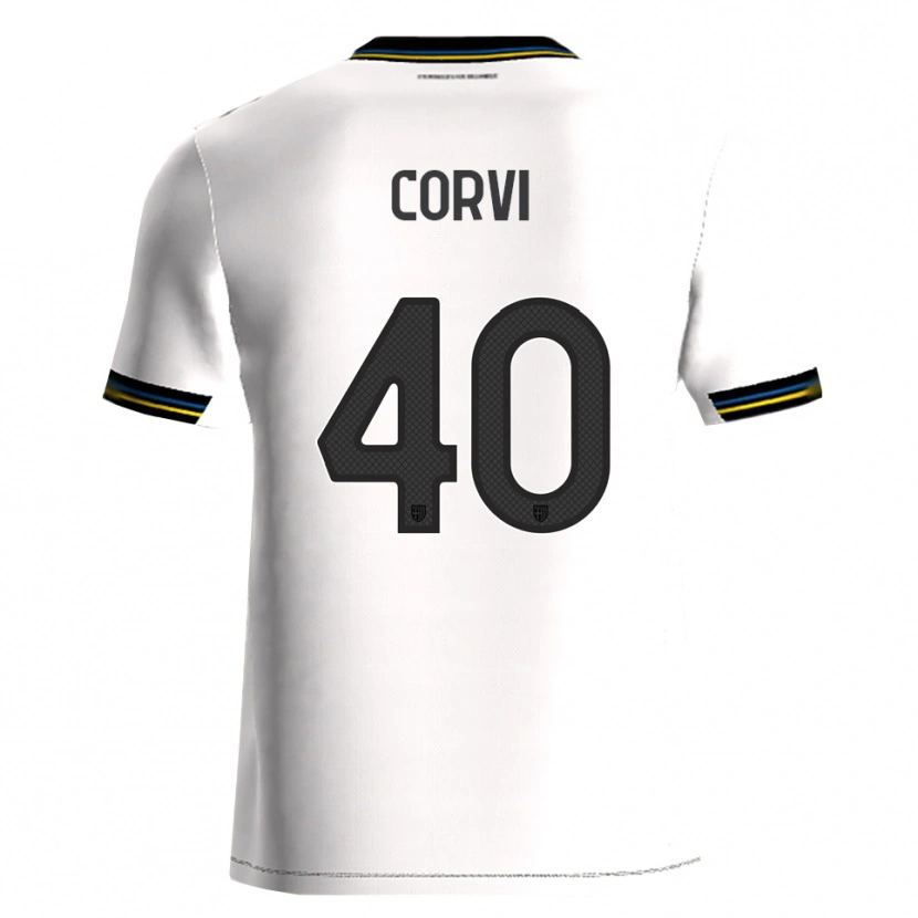 Danxen Hombre Camiseta Edoardo Corvi #40 Blanco Negro 1ª Equipación 2025/26 La Camisa
