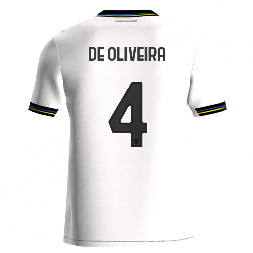 Danxen Hombre Camiseta Luca De Oliveira #4 Blanco Negro 1ª Equipación 2025/26 La Camisa
