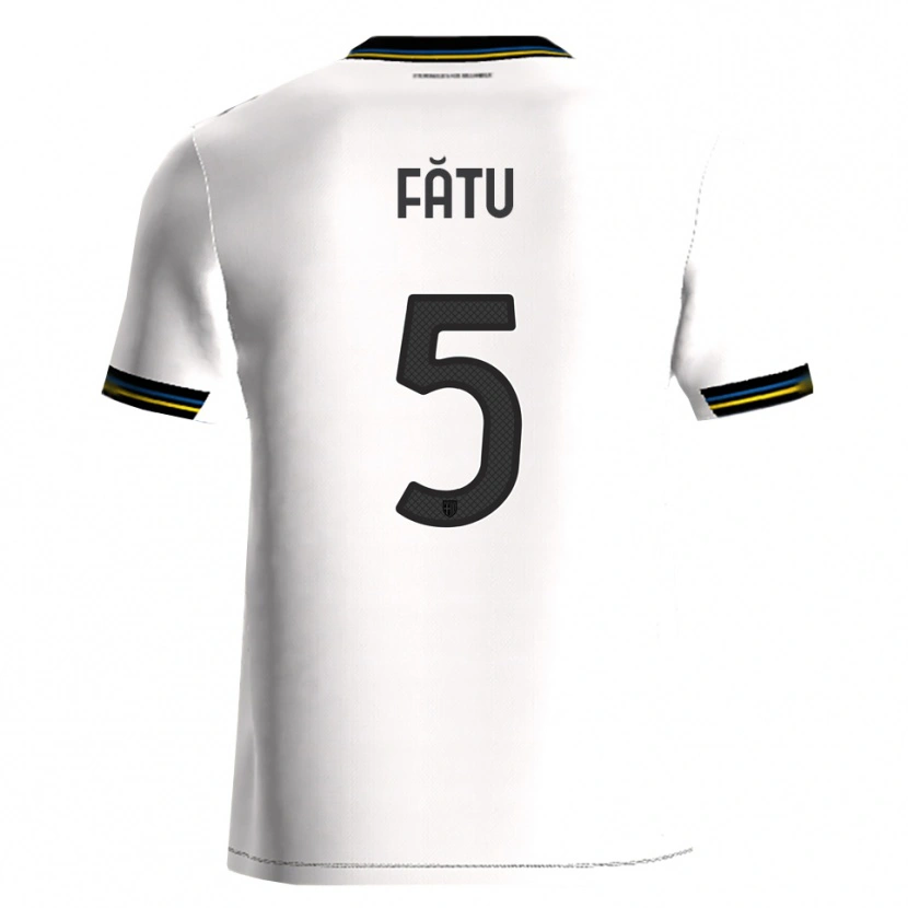 Danxen Hombre Camiseta Rareș Fătu #5 Blanco Negro 1ª Equipación 2025/26 La Camisa