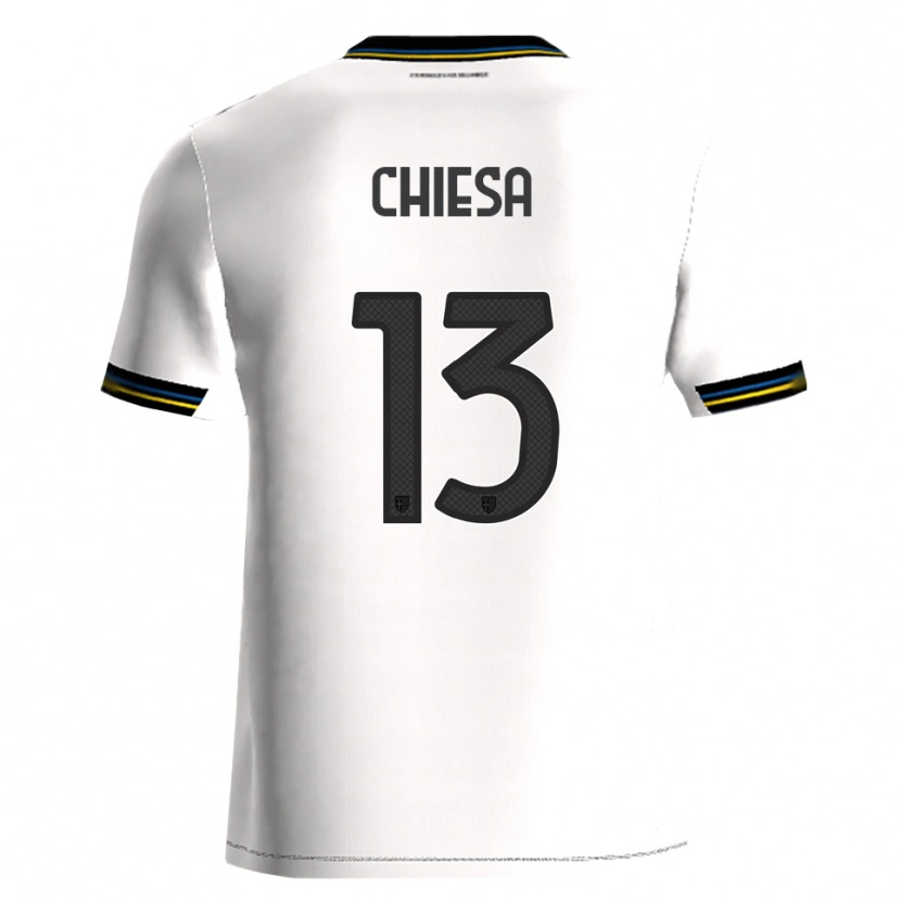 Danxen Hombre Camiseta Riccardo Chiesa #13 Blanco Negro 1ª Equipación 2025/26 La Camisa