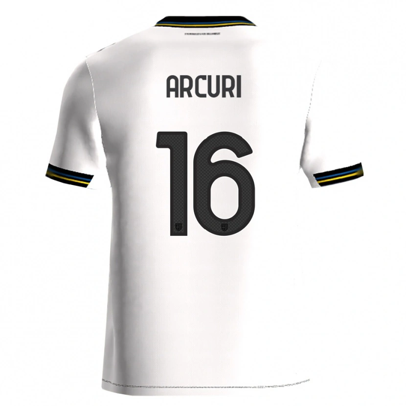 Danxen Hombre Camiseta Francesco Arcuri #16 Blanco Negro 1ª Equipación 2025/26 La Camisa