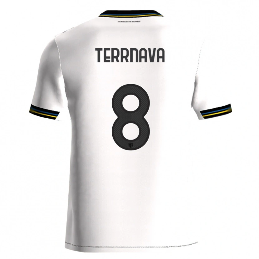 Danxen Hombre Camiseta Dren Terrnava #8 Blanco Negro 1ª Equipación 2025/26 La Camisa