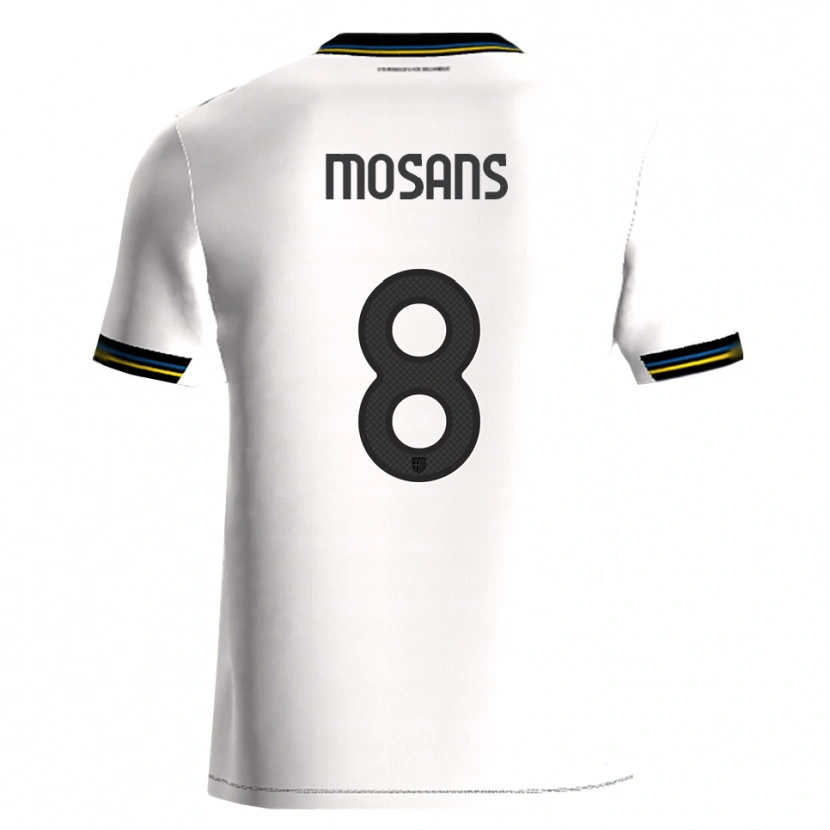 Danxen Hombre Camiseta Kristaps Mosans #8 Blanco Negro 1ª Equipación 2025/26 La Camisa
