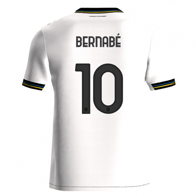 Danxen Hombre Camiseta Adrián Bernabé #10 Blanco Negro 1ª Equipación 2025/26 La Camisa