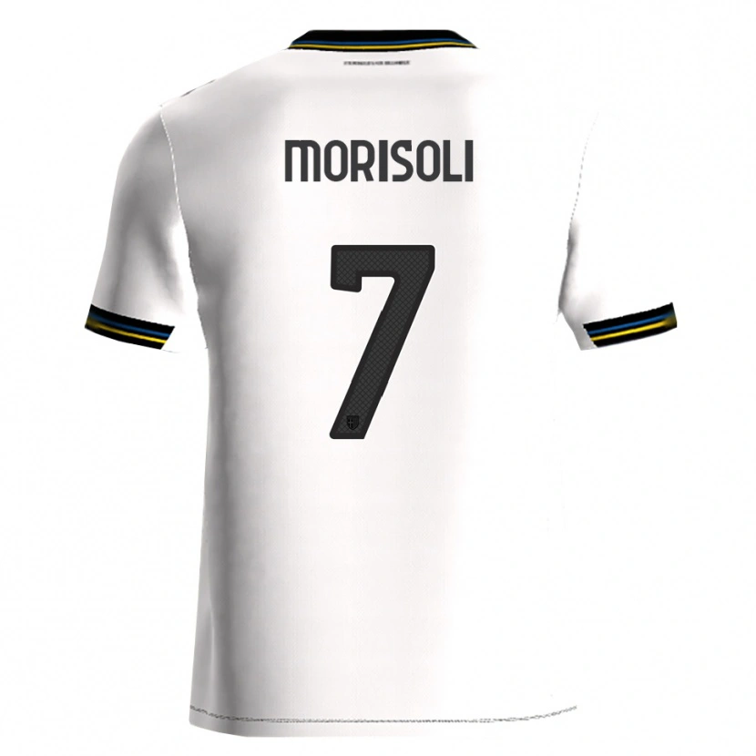 Danxen Hombre Camiseta Gabriel Morisoli #7 Blanco Negro 1ª Equipación 2025/26 La Camisa