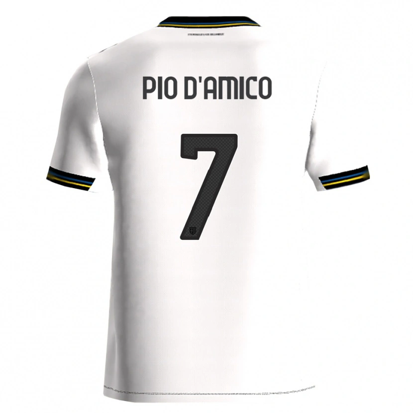 Danxen Hombre Camiseta Dario Pio D'amico #7 Blanco Negro 1ª Equipación 2025/26 La Camisa