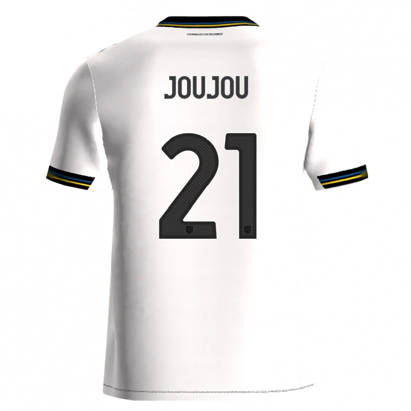 Danxen Hombre Camiseta Antoine Joujou #21 Blanco Negro 1ª Equipación 2025/26 La Camisa