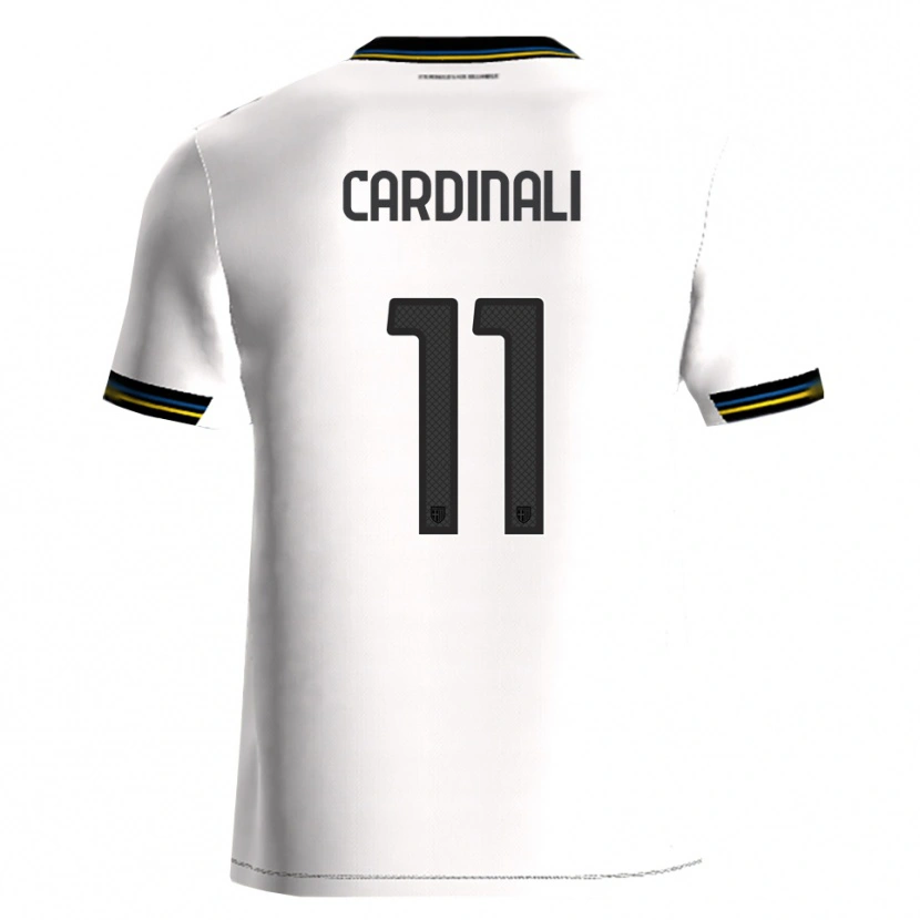 Danxen Hombre Camiseta Alessandro Cardinali #11 Blanco Negro 1ª Equipación 2025/26 La Camisa