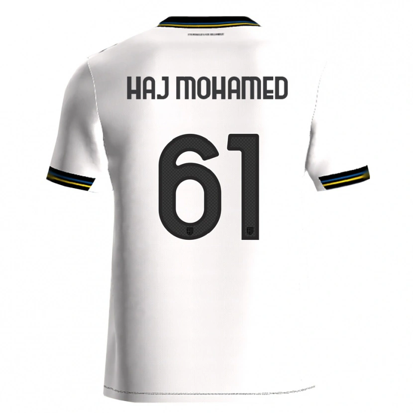 Danxen Hombre Camiseta Anas Haj Mohamed #61 Blanco Negro 1ª Equipación 2025/26 La Camisa