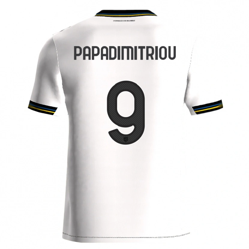 Danxen Hombre Camiseta Eirinaios Papadimitriou #9 Blanco Negro 1ª Equipación 2025/26 La Camisa
