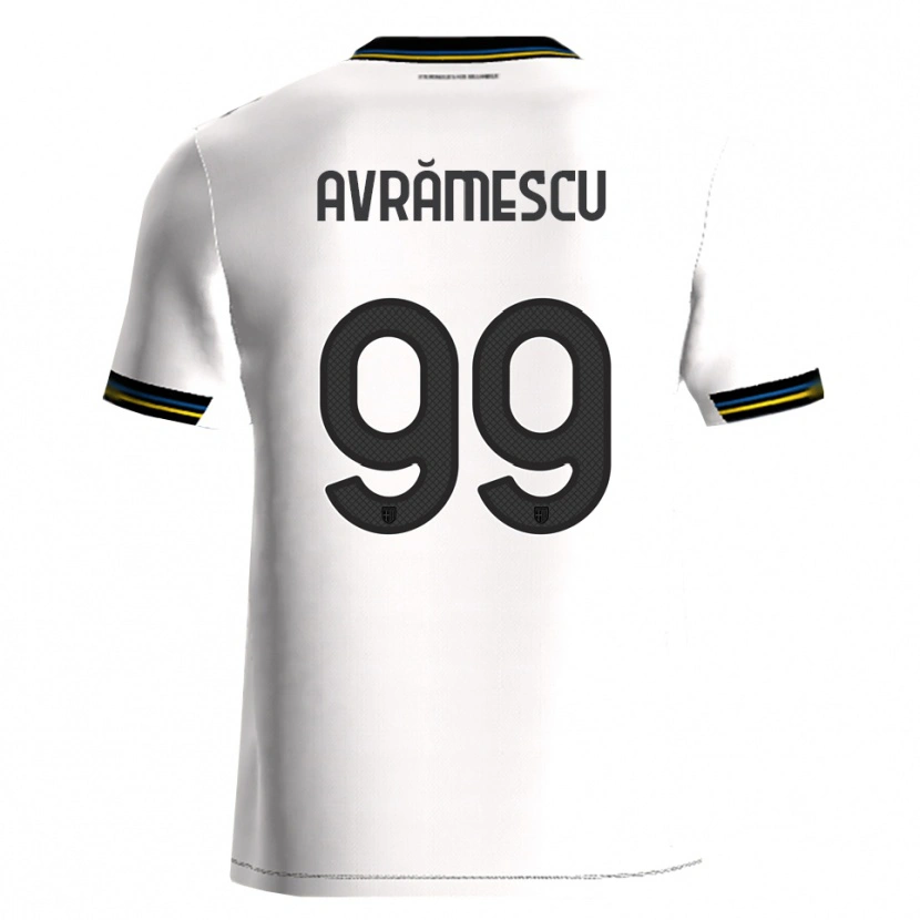 Danxen Hombre Camiseta Ianis Avrămescu #99 Blanco Negro 1ª Equipación 2025/26 La Camisa