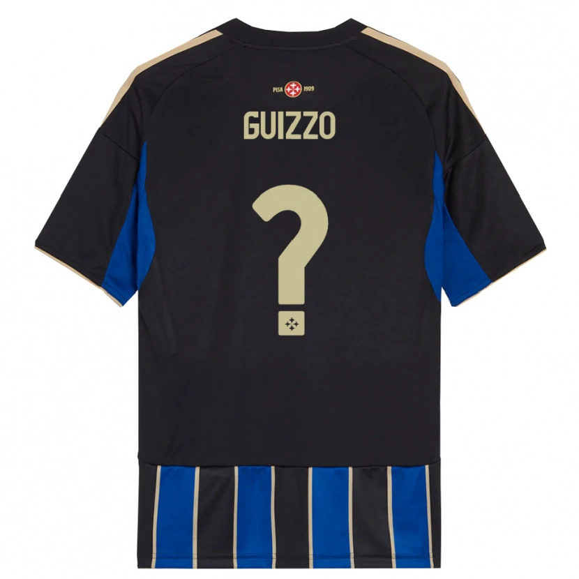Danxen Hombre Camiseta Tommaso Guizzo #0 Negro Azul 1ª Equipación 2025/26 La Camisa