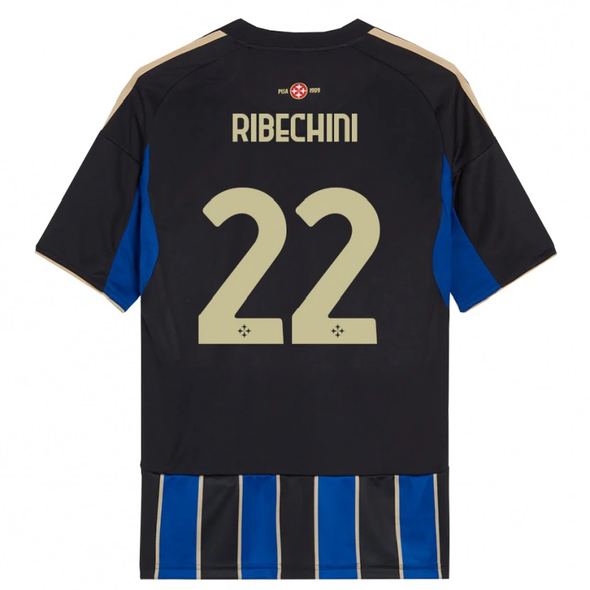 Danxen Hombre Camiseta Michele Ribechini #22 Negro Azul 1ª Equipación 2025/26 La Camisa