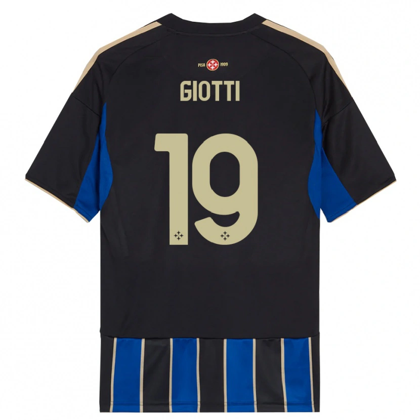 Danxen Hombre Camiseta Emanuele Giotti #19 Negro Azul 1ª Equipación 2025/26 La Camisa