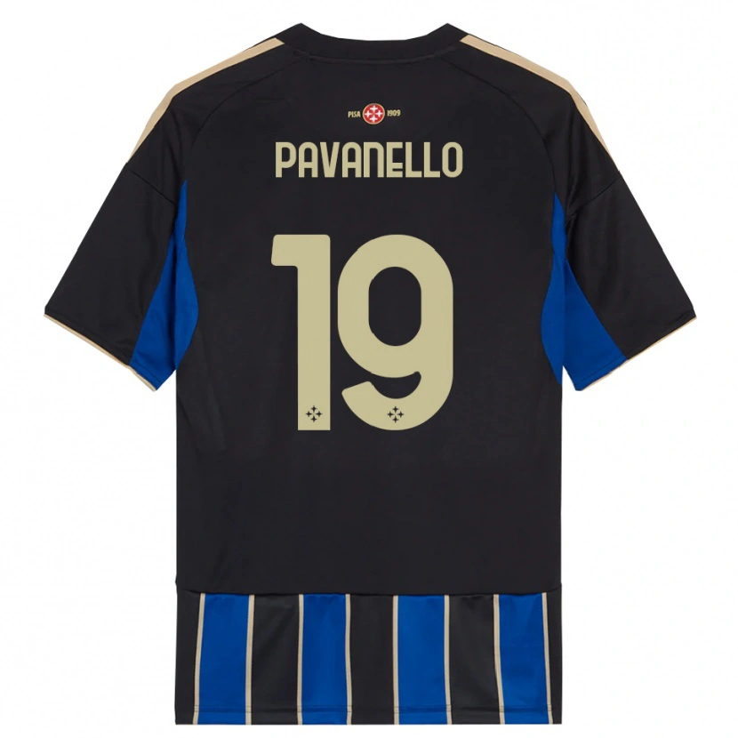 Danxen Hombre Camiseta Andrea Pavanello #19 Negro Azul 1ª Equipación 2025/26 La Camisa