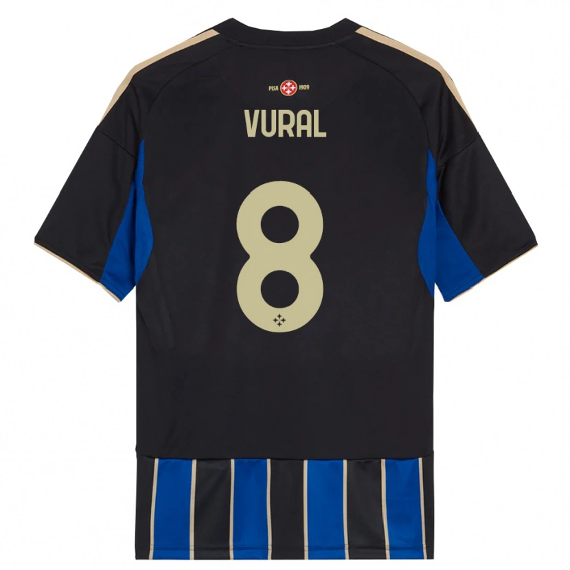 Danxen Hombre Camiseta İsak Vural #8 Negro Azul 1ª Equipación 2025/26 La Camisa