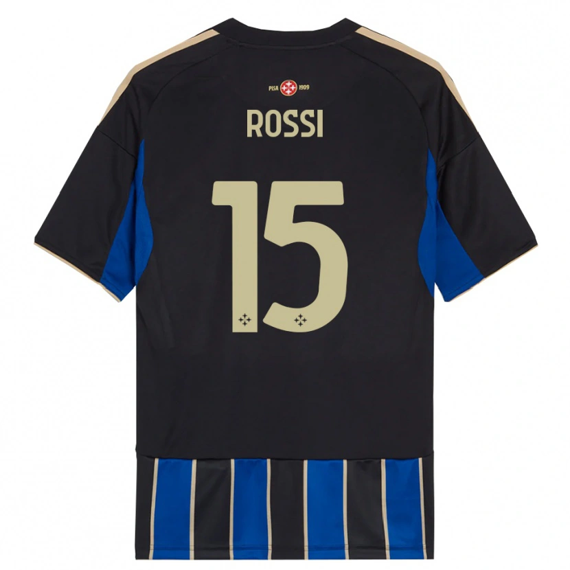 Danxen Hombre Camiseta Jacopo Rossi #15 Negro Azul 1ª Equipación 2025/26 La Camisa
