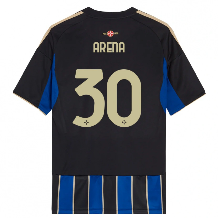 Danxen Hombre Camiseta Alessandro Arena #30 Negro Azul 1ª Equipación 2025/26 La Camisa
