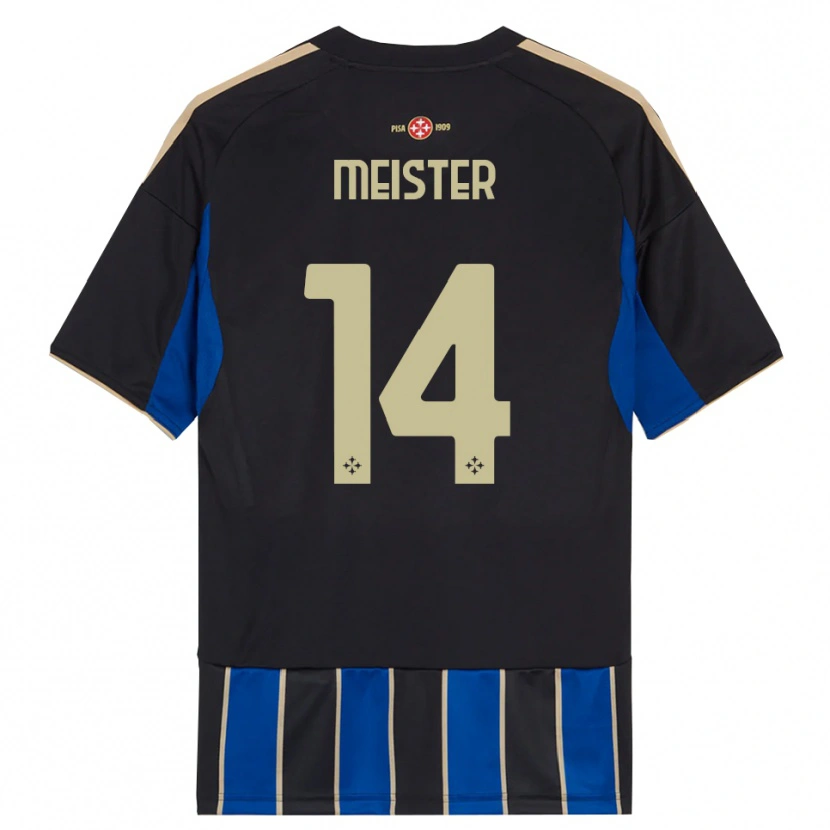 Danxen Hombre Camiseta Henrik Meister #14 Negro Azul 1ª Equipación 2025/26 La Camisa