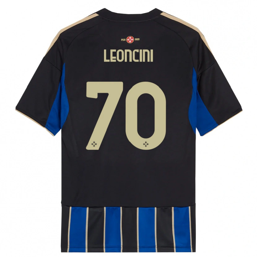 Danxen Hombre Camiseta Mattia Leoncini #70 Negro Azul 1ª Equipación 2025/26 La Camisa