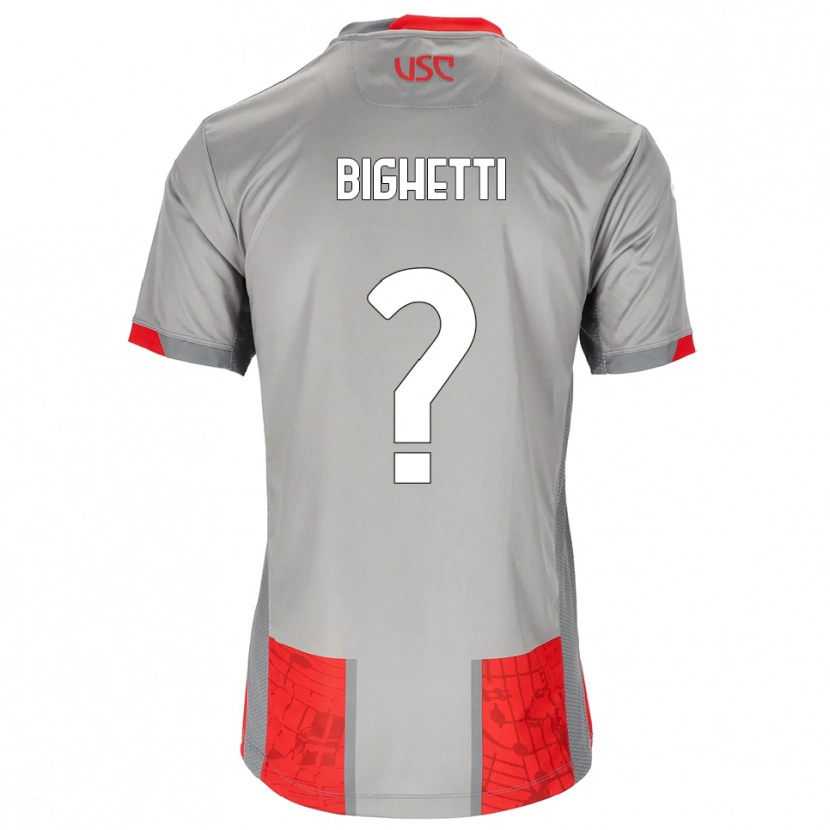 Danxen Hombre Camiseta Paolo Bighetti #0 Rojo Gris 1ª Equipación 2025/26 La Camisa