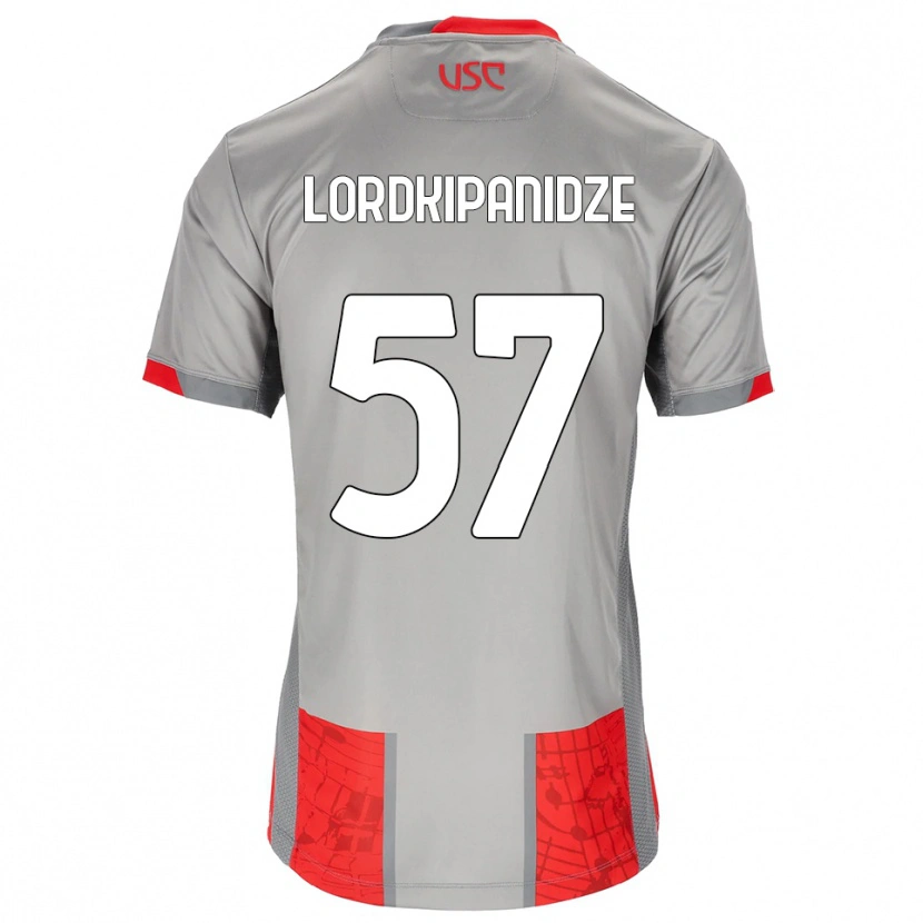 Danxen Hombre Camiseta Dachi Lordkipanidze #57 Rojo Gris 1ª Equipación 2025/26 La Camisa