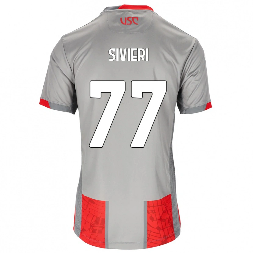 Danxen Hombre Camiseta Lorenzo Sivieri #77 Rojo Gris 1ª Equipación 2025/26 La Camisa