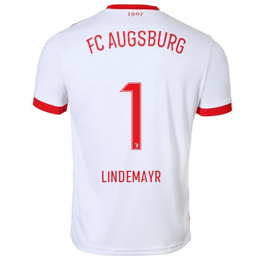 Danxen Hombre Camiseta Lisa Lindemayr #1 Blanco Rojo 1ª Equipación 2025/26 La Camisa