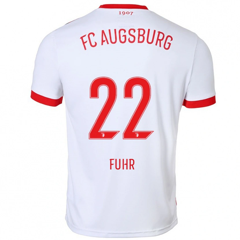 Danxen Hombre Camiseta Paula Fuhr #22 Blanco Rojo 1ª Equipación 2025/26 La Camisa