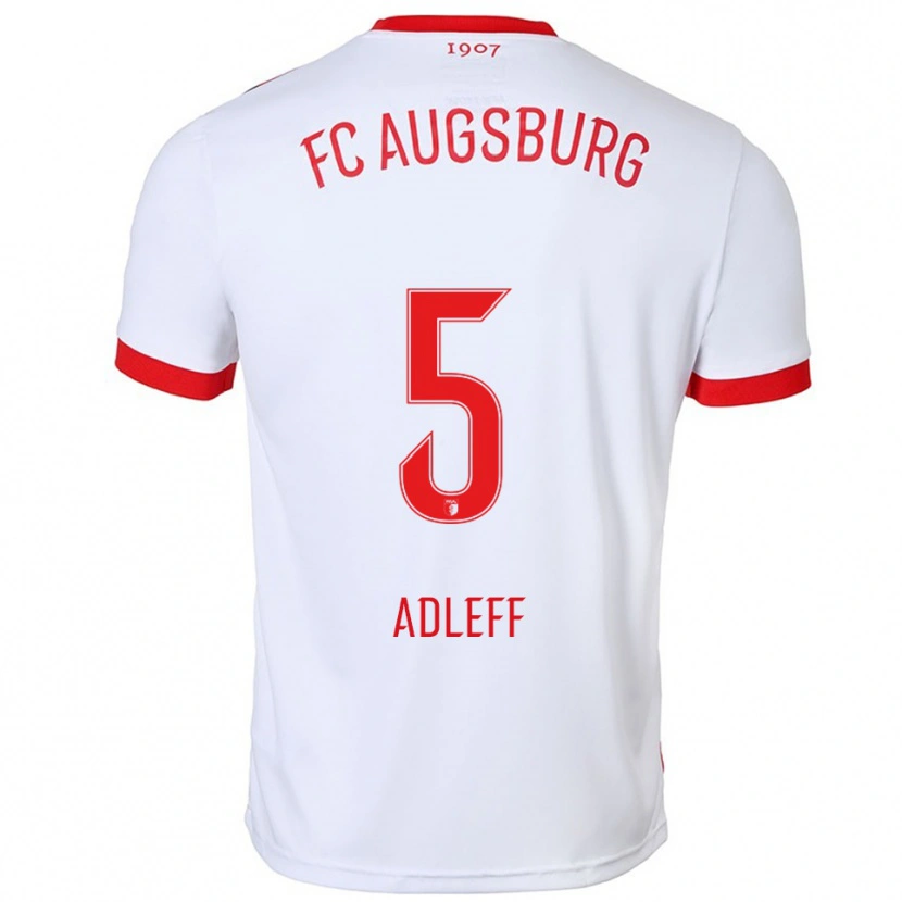 Danxen Hombre Camiseta Milo Adleff #5 Blanco Rojo 1ª Equipación 2025/26 La Camisa