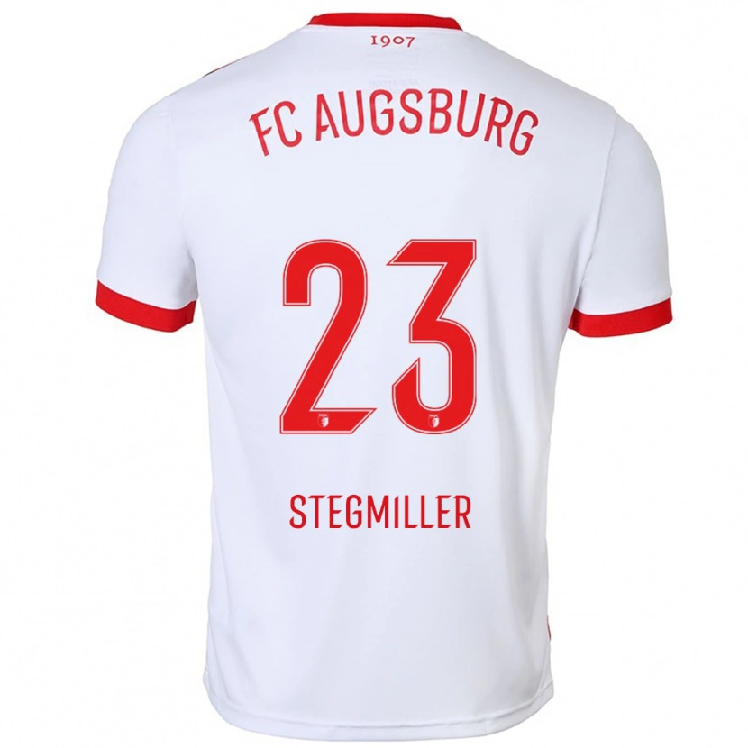 Danxen Hombre Camiseta Louis Stegmiller #23 Blanco Rojo 1ª Equipación 2025/26 La Camisa